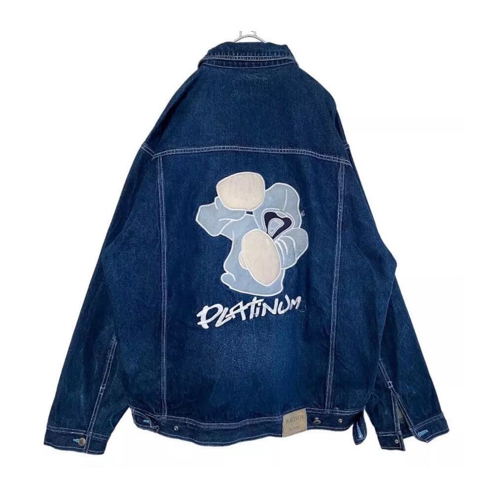 PLATINUM Rocketman Megaman Jean Embroidery Boxing Denim Jacket